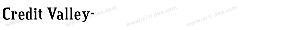 Credit Valley字体转换